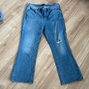 J. Crew Blue Flare Wide Leg Denim